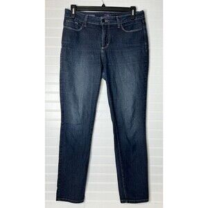 NYDJ Alina Legging Jeans Womens Size 12 Blue Denim Lift Tuck Technology Ankle